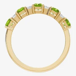 3/8 CT. T.W. Lab-Grown Diamond and Genuine Gemstone 10K Gold Band