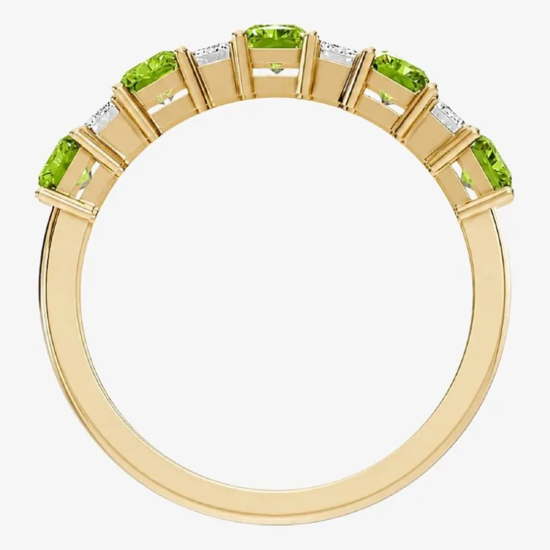 3/8 CT. T.W. Lab-Grown Diamond and Genuine Gemstone 10K Gold Band