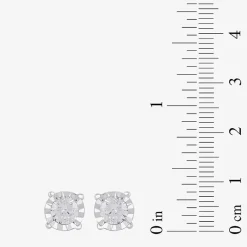 1 CT. T.W. Lab-Grown Diamond Sterling Silver Round Earring Set