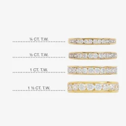 1/4 CT. T.W. Lab-Grown Diamond Wedding Band in 10K or 14K Gold