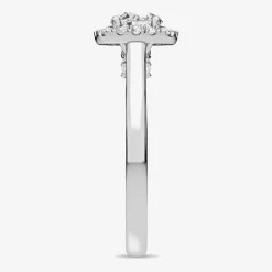 1 CT. T.W. Lab-Grown (G-H / SI1-SI2) Diamond Cushion Halo Engagement Ring in 10K Gold
