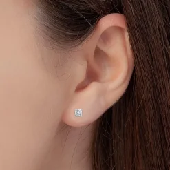 1 1/4 CT. T.W. Lab-Grown (G / Si1-Si2) Diamond Princess-cut Stud Earrings in 10K or 14K Gold
