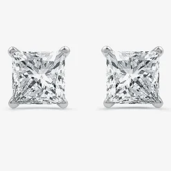 1 1/4 CT. T.W. Lab-Grown (G / Si1-Si2) Diamond Princess-cut Stud Earrings in 10K or 14K Gold