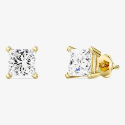1 3/8 CT. T.W. Lab-Grown (G / Si1-Si2) Diamond Princess-cut Stud Earrings in 10K or 14K Gold