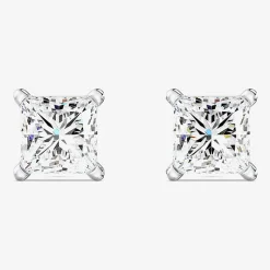 1 3/8 CT. T.W. Lab-Grown (G / Si1-Si2) Diamond Princess-cut Stud Earrings in 10K or 14K Gold