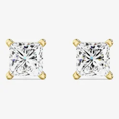 1 3/8 CT. T.W. Lab-Grown (G / Si1-Si2) Diamond Princess-cut Stud Earrings in 10K or 14K Gold