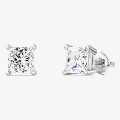 1 3/8 CT. T.W. Lab-Grown (G / Si1-Si2) Diamond Princess-cut Stud Earrings in 10K or 14K Gold