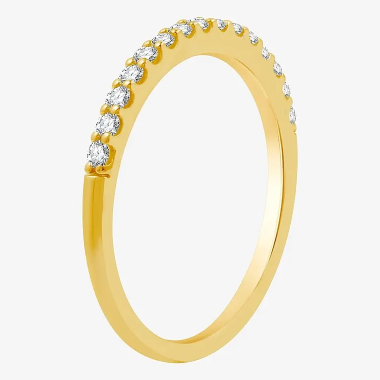 1/4 CT. T.W. Lab Grown White Diamond 10K Gold Wedding Band