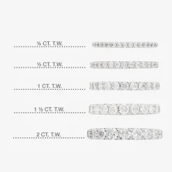 1/4 CT. T.W. Lab Grown White Diamond 10K Gold Wedding Band