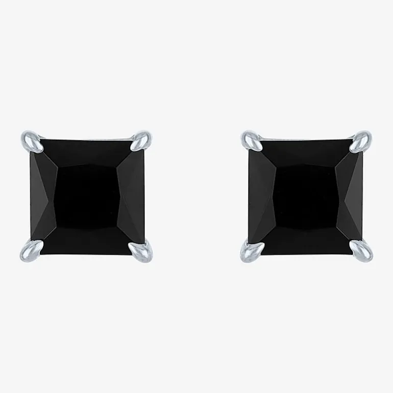 2 CT. T.W. Natural Black Diamond 10K Gold 5mm Stud Earrings