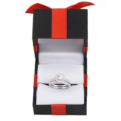 1 CT.T.W. Natural Diamond Cushion Halo Bridal Set in 10K or 14K Gold