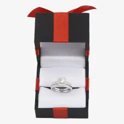 1 CT.T.W. Natural Diamond Cushion Halo Bridal Set in 10K or 14K Gold