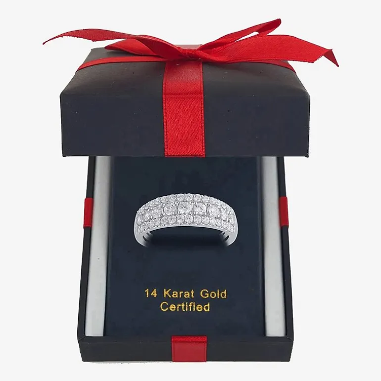 1 CT.T.W. Natural Diamond 14K Gold Anniversary Band