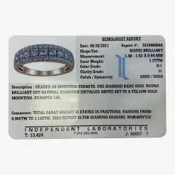 1 CT.T.W. Natural Diamond 14K Gold Anniversary Band
