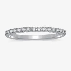 1/7 CT.T.W. Natural Diamond 10K or 14K Gold Band Ring
