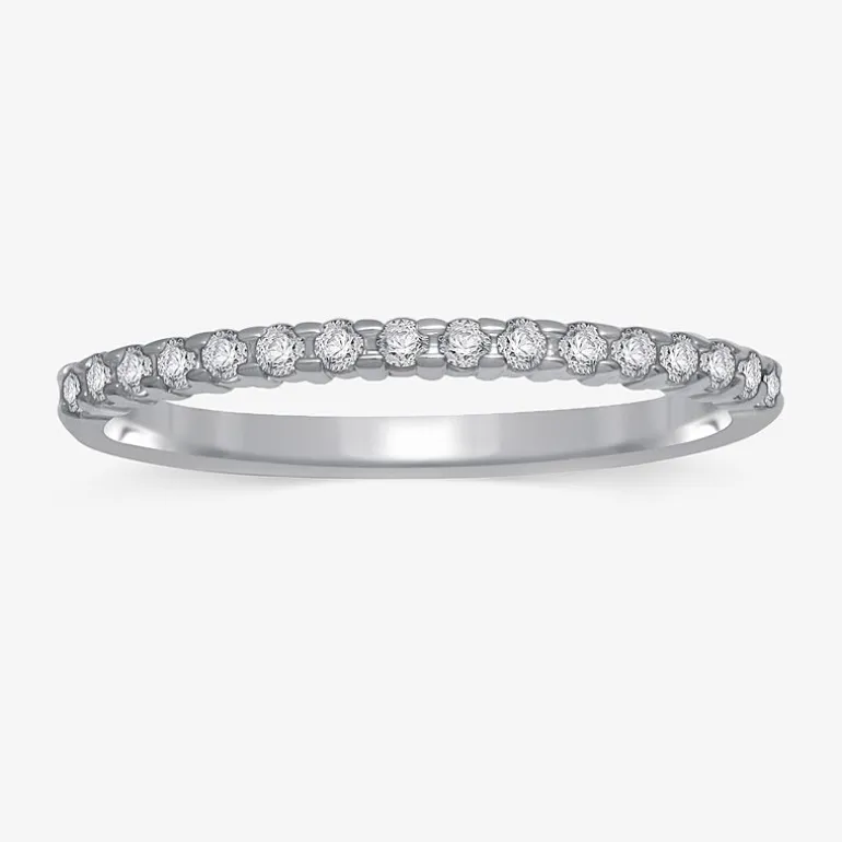 1/7 CT.T.W. Natural Diamond 10K or 14K Gold Band Ring