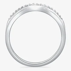 1/10 CT.T.W. Natural Diamond 10K or 14K Gold Curved Wedding Band
