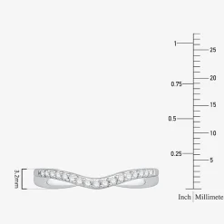 1/10 CT.T.W. Natural Diamond 10K or 14K Gold Curved Wedding Band