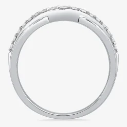 1/4 CT.T.W. Natural Diamond 10K or 14K Gold Curved Wedding Band