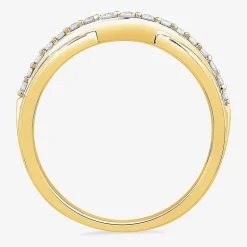 1/4 CT.T.W. Natural Diamond 10K or 14K Gold Curved Wedding Band