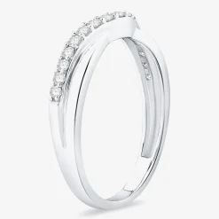 1/4 CT.T.W. Natural Diamond 10K or 14K Gold Curved Wedding Band