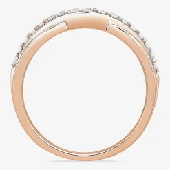 1/4 CT.T.W. Natural Diamond 10K or 14K Gold Curved Wedding Band