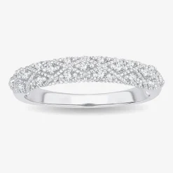 1/4 CT.T.W. Natural Diamond 10K or 14K White Gold Anniversary Wedding Band