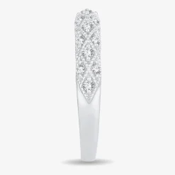 1/4 CT.T.W. Natural Diamond 10K or 14K White Gold Anniversary Wedding Band