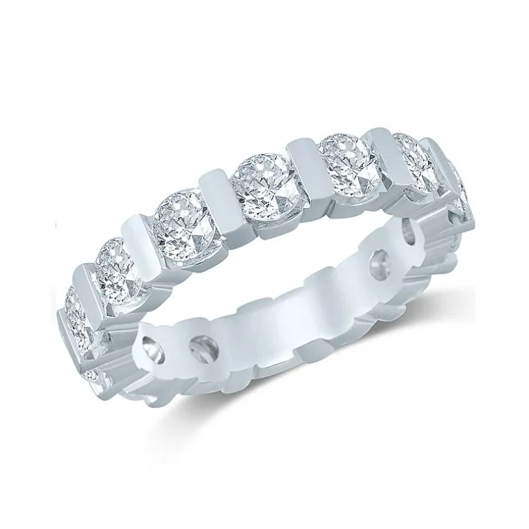3 CT.T.W. Natural Diamond 14K White Gold Eternity Band