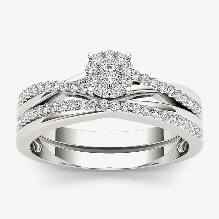 1/4 CT.T.W. Natural Diamond 10K White Gold Engagement Ring
