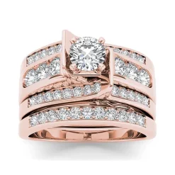 1 1/4 CT.T.W. Natural Diamond 14K White Gold Bridal Set