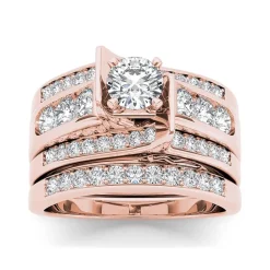 1 1/4 CT.T.W. Natural Diamond 14K White Gold Bridal Set