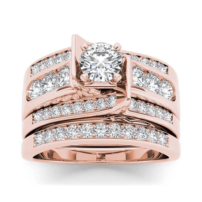 1 1/4 CT.T.W. Natural Diamond 14K White Gold Bridal Set