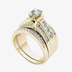 1 1/4 CT.T.W. Natural Diamond 14K White Gold Bridal Set