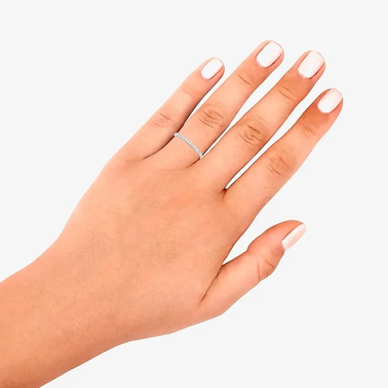 1/2 CT.T.W. Natural Diamond 14K White Gold Eternity Band