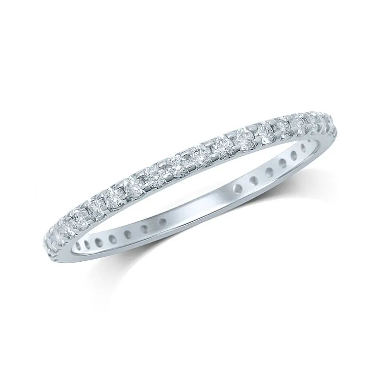1/2 CT.T.W. Natural Diamond 14K White Gold Eternity Band