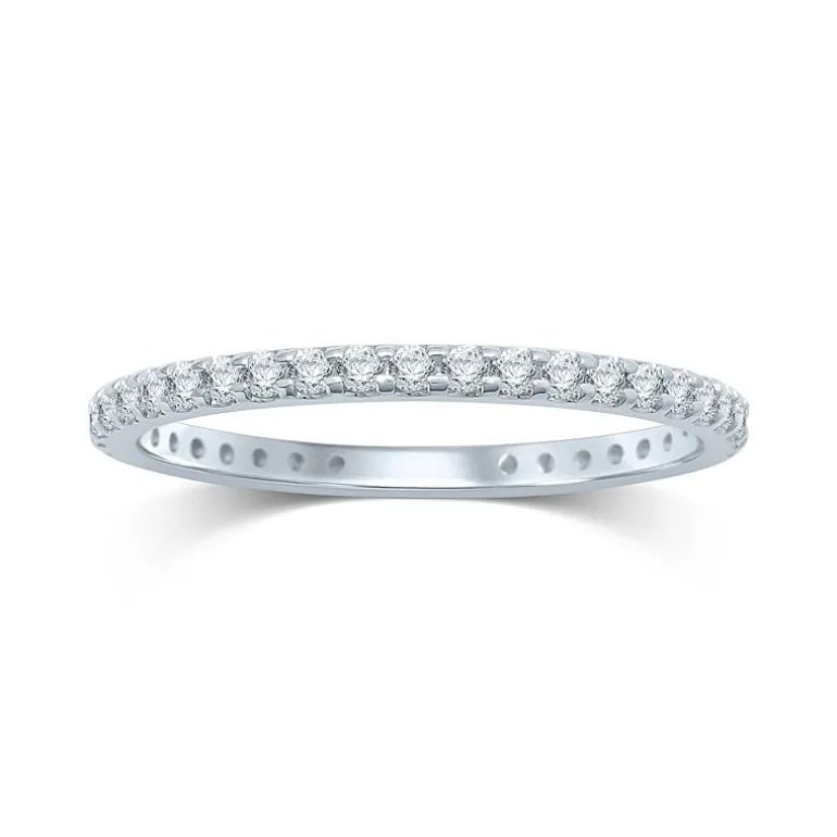 1/2 CT.T.W. Natural Diamond 14K White Gold Eternity Band