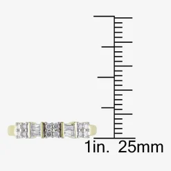 1/4 CT.T.W. Natural Diamond 10K Yellow Gold Anniversary Ring