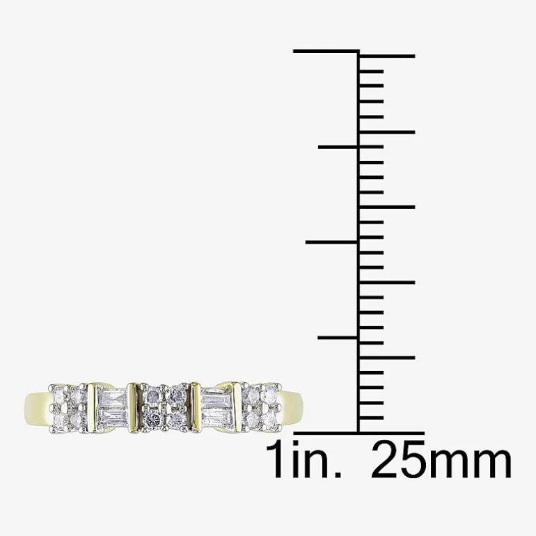 1/4 CT.T.W. Natural Diamond 10K Yellow Gold Anniversary Ring