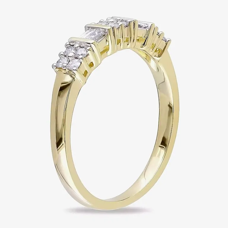 1/4 CT.T.W. Natural Diamond 10K Yellow Gold Anniversary Ring