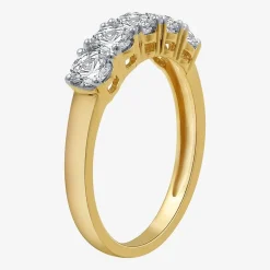 1 CT.T.W. Natural Diamond 10K Yellow Gold 5-Stone Wedding Band