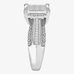 1 CT.T.W. Natural Diamond Princess-Cut Multi-Top Ring in White or Yellow 10K or 14K Gold