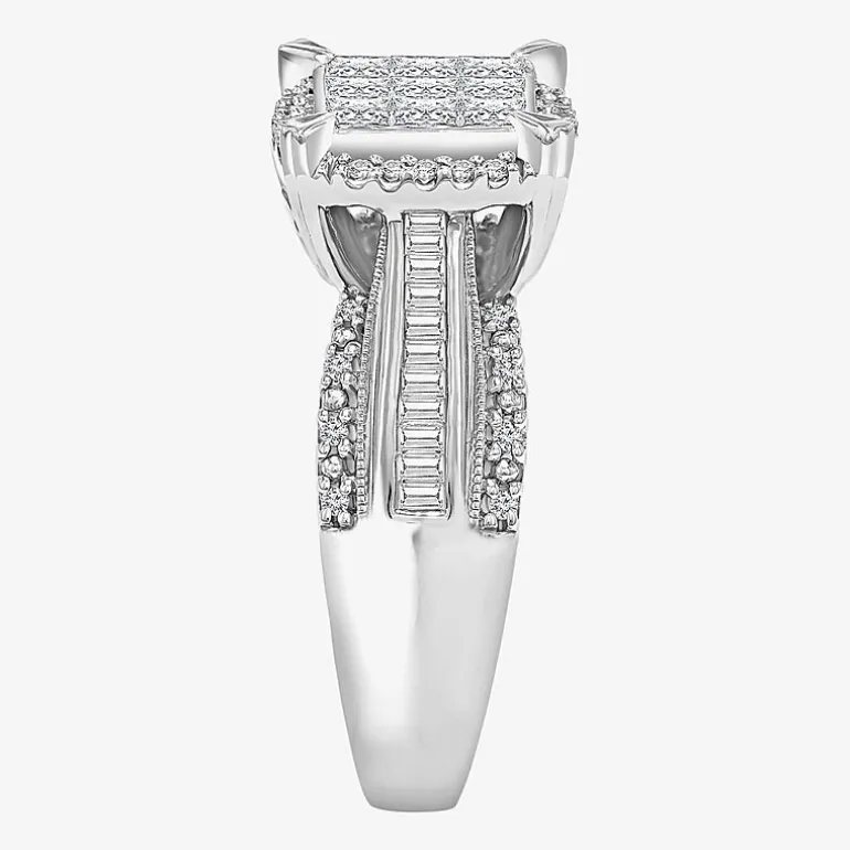 1 CT.T.W. Natural Diamond Princess-Cut Multi-Top Ring in White or Yellow 10K or 14K Gold