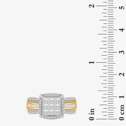 1 CT.T.W. Natural Diamond Princess-Cut Multi-Top Ring in White or Yellow 10K or 14K Gold