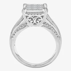 1 CT.T.W. Natural Diamond Princess-Cut Multi-Top Ring in White or Yellow 10K or 14K Gold