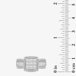 1 CT.T.W. Natural Diamond Princess-Cut Multi-Top Ring in White or Yellow 10K or 14K Gold
