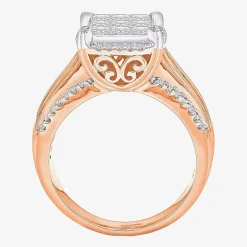 1 CT.T.W. Natural Diamond Princess-Cut Multi-Top Ring in White or Yellow 10K or 14K Gold