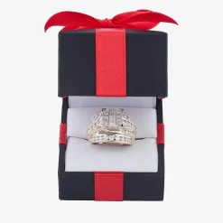 3 CT.T.W. Natural Diamond Side Stone Engagement Ring in 10K or 14K Gold