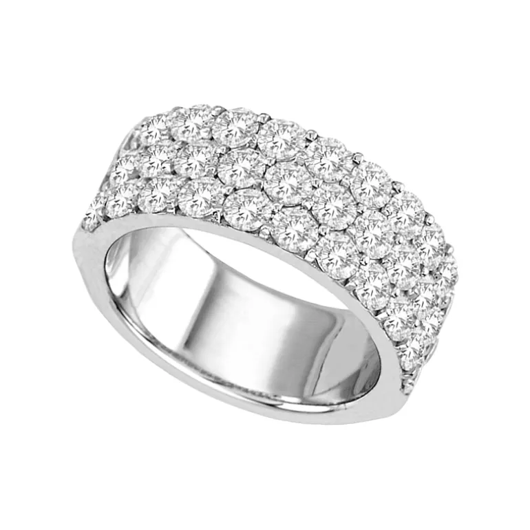 2 1/2 CT.T.W. Natural Diamond Three-Row Band