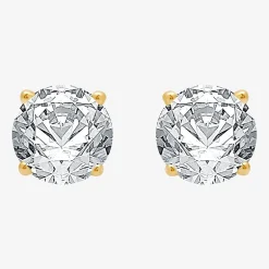 2 CT. T.W. Natural White Diamond 14K Gold 6.3mm Stud Earrings